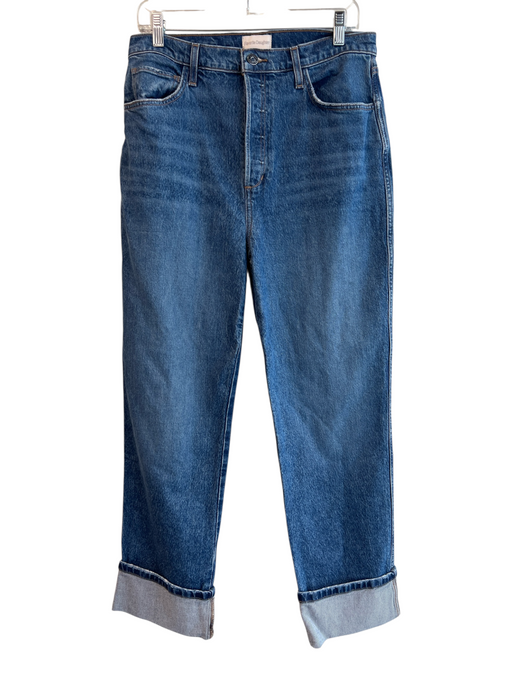 Favorite Daughter Size 31 Medium Wash Cotton Blend Cuffed Straight Jeans Medium Wash / 31