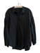 Rails Size L Black Cotton Blend Collar Button Down Front Pocket Puff Sleeve Top Black / L