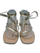 Dolce Vita Shoe Size 9 Gold & Beige Synthetic Tie Ankle toe strap Shiny Sandals Gold & Beige / 9