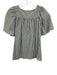 Madewell Size S Blue & White Cotton Striped Buttons Wide Sleeves Top Blue & White / S