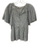 Madewell Size S Blue & White Cotton Striped Buttons Wide Sleeves Top Blue & White / S