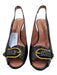 Yves Saint Laurent Shoe Size 36 Black & Brown Leather Buckle Stacked Heel Pumps Black & Brown / 36
