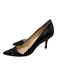 Christian Louboutin Shoe Size 37.5 Black Leather Gathered Pointed Toe Pumps Black / 37.5