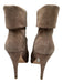 Dolce Vita Shoe Size 6.5 Taupe Gray Leather & Manmade Snake Embossed Booties Taupe Gray / 6.5