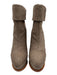 Dolce Vita Shoe Size 6.5 Taupe Gray Leather & Manmade Snake Embossed Booties Taupe Gray / 6.5
