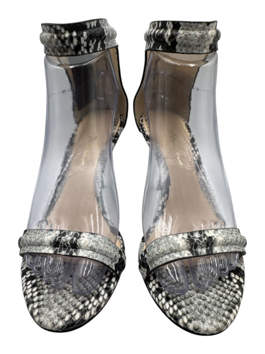 3.1 Phillip Lim Shoe Size 37 Gray & Black Leather Upper Snake Embossed Sandals Gray & Black / 37