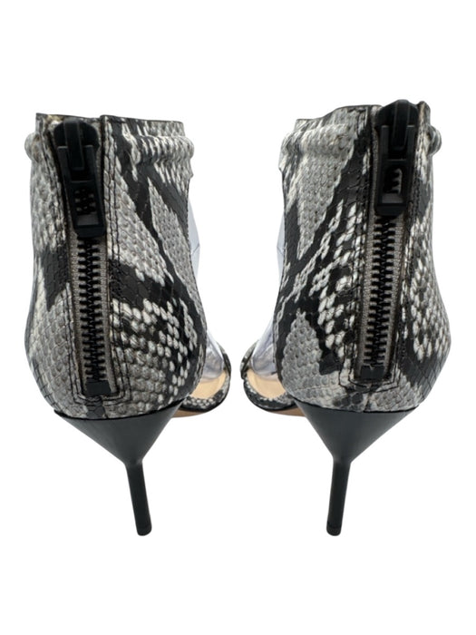 3.1 Phillip Lim Shoe Size 37 Gray & Black Leather Upper Snake Embossed Sandals Gray & Black / 37