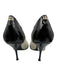 Gucci Shoe Size 6.5 Black & White Patent Leather Nubuck Peep Toe Stiletto Pumps Black & White / 6.5