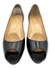 Christian Louboutin Shoe Size 36.5 Black Leather Upper Peep Toe Platform Pumps Black / 36.5
