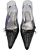Christian Lacroix Shoe Size 37 Black Leather Upper Bow detail Slingbacks Black / 37
