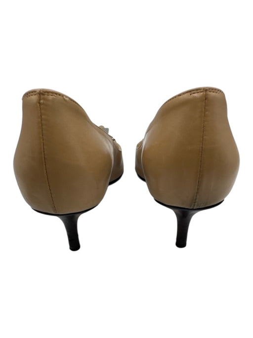 Christian Lacroix Shoe Size 37 Beige & Brown Leather Upper Pointed Toe Pumps Beige & Brown / 37