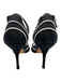 Brian Atwood Shoe Size 36.5 Black & White textile upper Contrast Trim Sandals Black & White / 36.5
