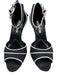 Brian Atwood Shoe Size 36.5 Black & White textile upper Contrast Trim Sandals Black & White / 36.5