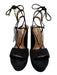 Aquazzura Shoe Size 36.5 Black Suede Ankle Tie Strappy Platform Sandals Black / 36.5
