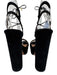 Aquazzura Shoe Size 36.5 Black Suede Ankle Tie Strappy Platform Sandals Black / 36.5
