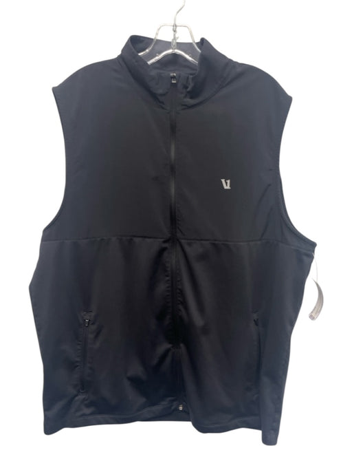 Vuori Size XL Black Synthetic Solid Vest Athleisure Men's Jacket Black / XL
