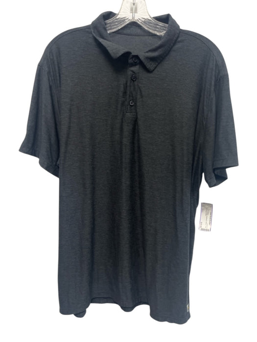 Vuori Size Est L Gray Synthetic Heathered Athletic Polo Men's Short Sleeve Gray / Est L