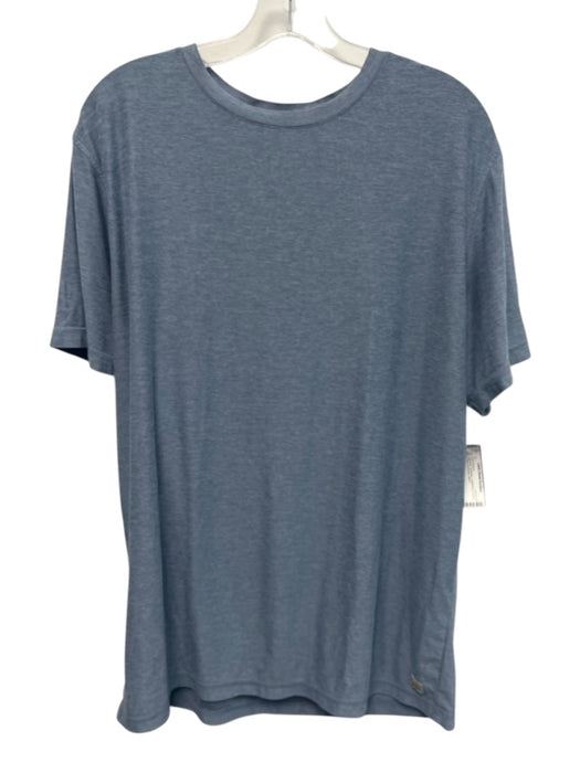 Vuori Size Est XL Light blue Synthetic Heathered Athletic T Shirt Short Sleeve Light blue / Est XL