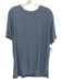 Vuori Size Est XL Light blue Synthetic Heathered Athletic T Shirt Short Sleeve Light blue / Est XL