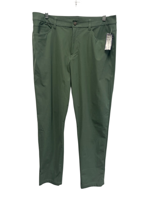 Lululemon Size 33 Green Synthetic Solid Khaki Athleisure Men's Pants Green / 33