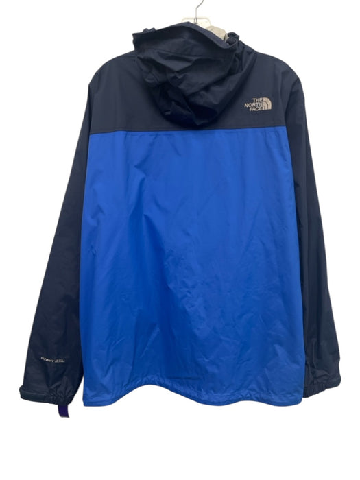 The North Face Size XL Blue & Navy Synthetic Two Tone Windbreaker Zip Up Jacket Blue & Navy / XL