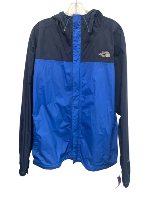 The North Face Size XL Blue & Navy Synthetic Two Tone Windbreaker Zip Up Jacket Blue & Navy / XL