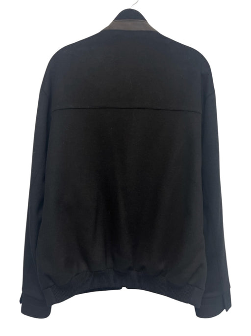 Peter Millar Size XL Black Wool & Cashmere Blend Solid Zip UP Men's Jacket Black / XL