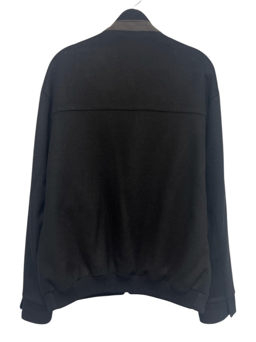 Peter Millar Size XL Black Wool & Cashmere Blend Solid Zip UP Men's Jacket Black / XL
