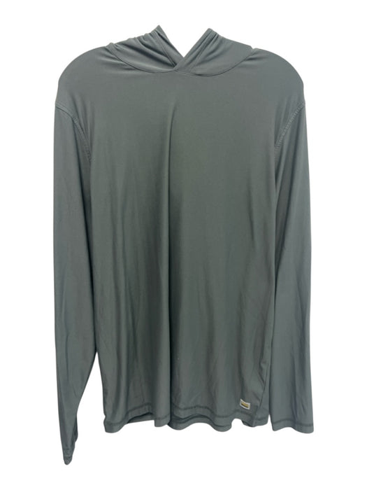 Vuori Size Est L Blue Synthetic Solid Athletic Hoodie Men's Long Sleeve Shirt Blue / Est L