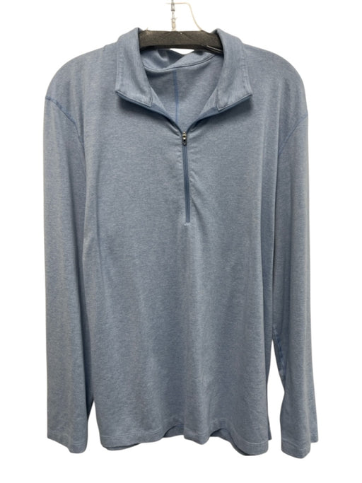 Lululemon Size Est L Light blue Synthetic Heathered Athleisure Long Sleeve Shirt Light blue / Est L