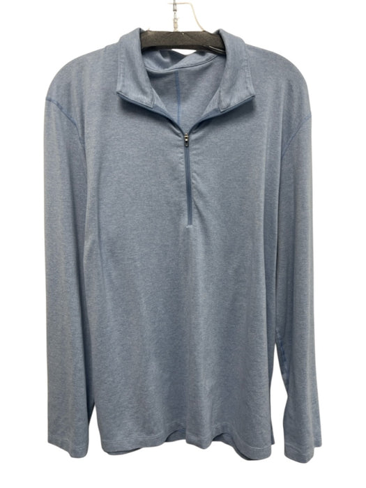 Lululemon Size Est L Light blue Synthetic Heathered Athleisure Long Sleeve Shirt Light blue / Est L