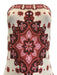 Cara Cara Size L Cream, Pink, Rust Red Orange Viscose & Nylon Floral Motif Dress Cream, Pink, Rust Red Orange / L