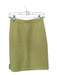 St. John Evening Size 4 Chartreuse Wool Blend Elastic Waist Knit Pencil Skirt Chartreuse / 4