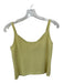 St. John Size P Chartreuse Wool Blend Spaghetti Strap Knit V Neck Top Chartreuse / P