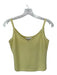 St. John Size P Chartreuse Wool Blend Spaghetti Strap Knit V Neck Top Chartreuse / P