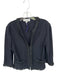 St. John Collection Size 6 Black Wool Blend Long Sleeve Fringe Full Zip Jacket Black / 6