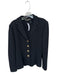 St. John Basics Size 4 Black & Gold Wool Blend Button Down Knit Jacket Black & Gold / 4
