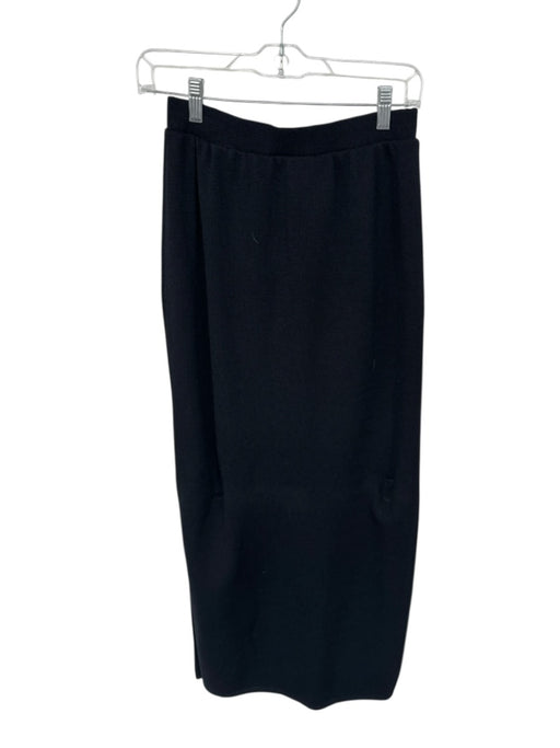 St. John Evening Size 8 Black Wool Blend Elastic Waist Maxi Skirt Black / 8