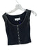 St. John Evening Size 4 Black & Silver Wool Blend Sleeveless Sequins Top Black & Silver / 4