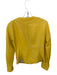 Elie Tahari Size Est S Mustard Leather Full Zip Long Sleeve Stitching Jacket Mustard / Est S