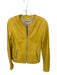 Elie Tahari Size Est S Mustard Leather Full Zip Long Sleeve Stitching Jacket Mustard / Est S