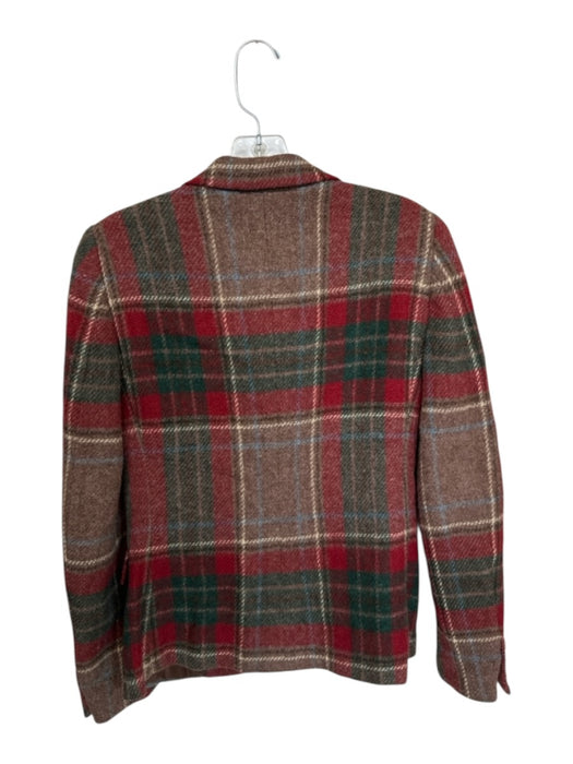 Ralph Lauren Size 8 Red & green Wool 3 Button Plaid Blazer Jacket Red & green / 8