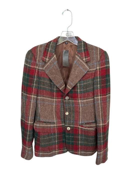 Ralph Lauren Size 8 Red & green Wool 3 Button Plaid Blazer Jacket Red & green / 8