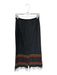 Sundance Size 4 Gray & Red Wool Side Zip Fringe Midi Skirt Gray & Red / 4