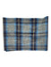 Christian Dior Gray & Navy Wool Plaid Fringe scarf Gray & Navy / One Size