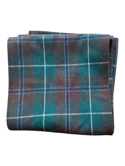 Saks Fifth Ave Green & Brown Wool Plaid scarf Green & Brown / One Size