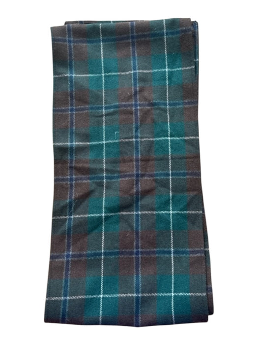 Saks Fifth Ave Green & Brown Wool Plaid scarf Green & Brown / One Size