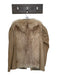 Size Est S Tan & Brown Leather Fur Removable Sleeves Jacket Tan & Brown / Est S