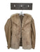Size Est S Tan & Brown Leather Fur Removable Sleeves Jacket Tan & Brown / Est S