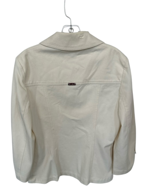 St. John Sport Size Est M Cream Cotton Blend Long Sleeve Button Down Jacket Cream / Est M
